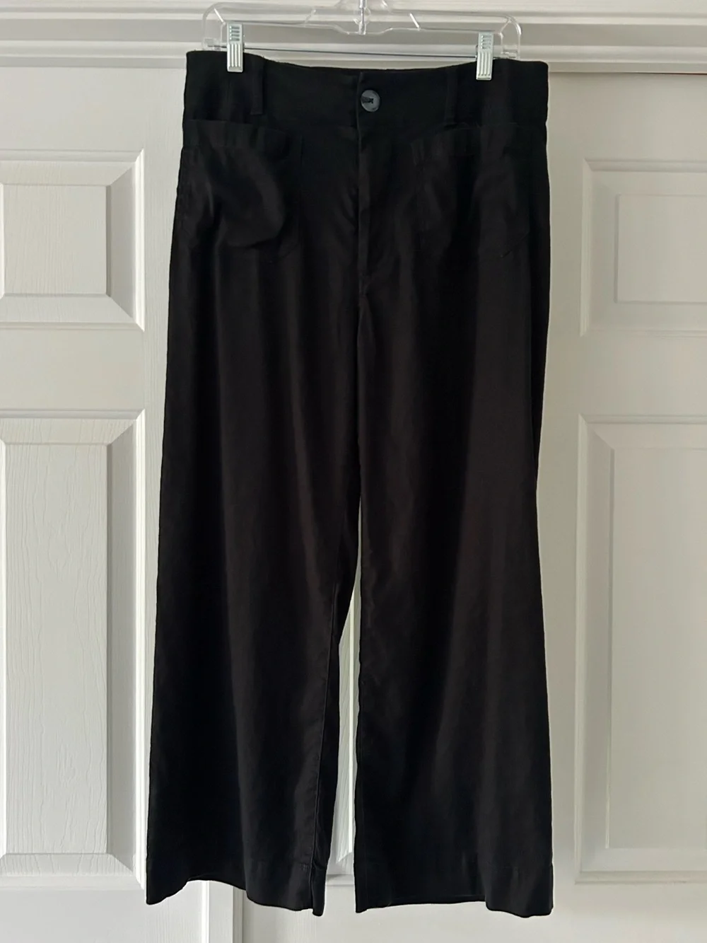 Anthropologie Maeve Colette
European Linen High-Rise Wide-leg Pants Black sz 39 - Picture 4 of 6